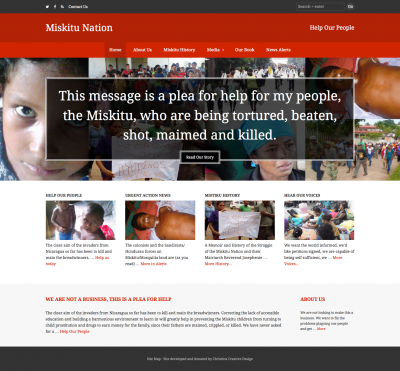Miskitu Nation front page